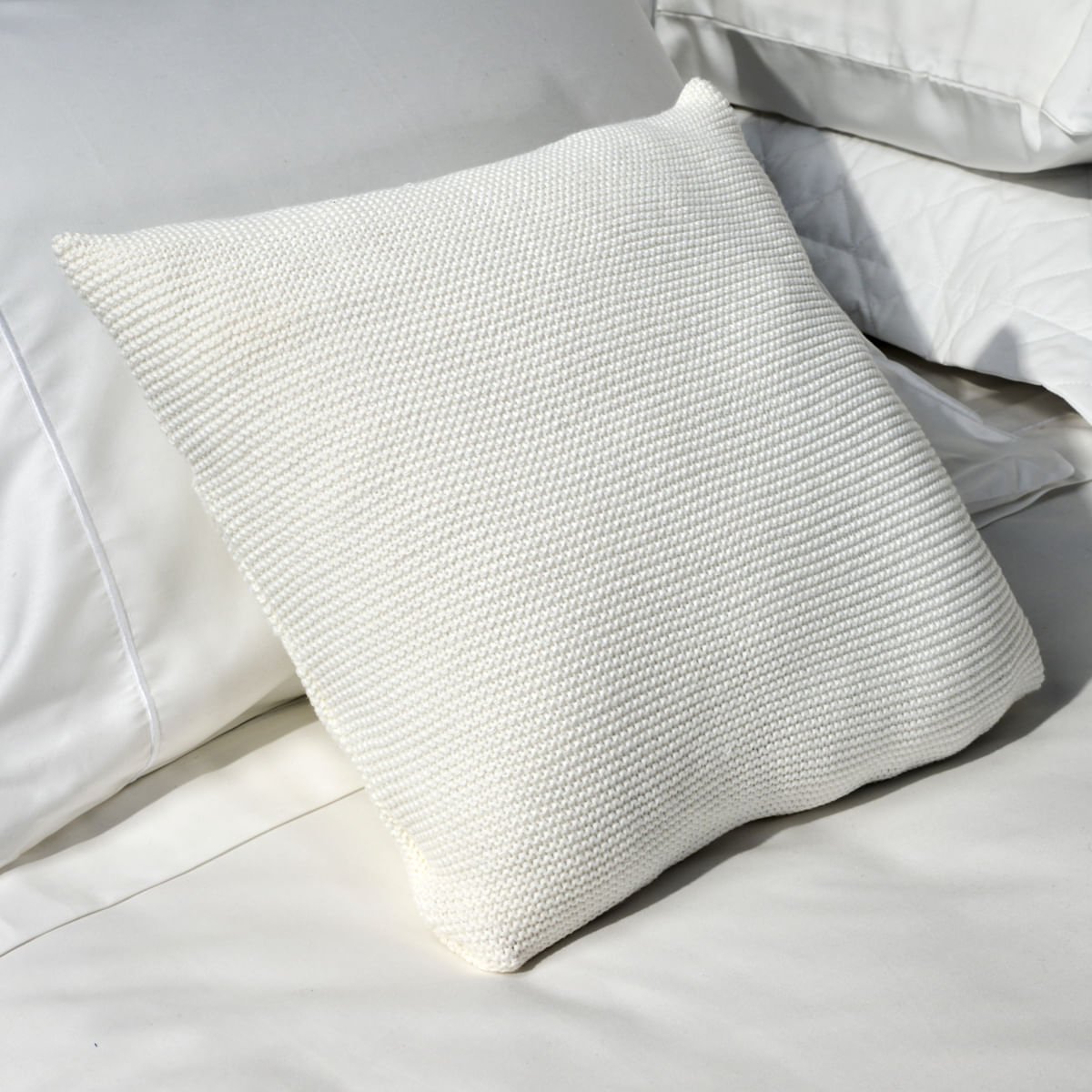 01 01 0484 Capa Almofada 40x40 Tricot Infinite Branco 001